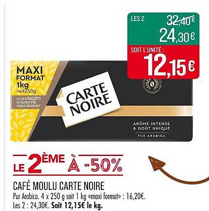 CAFÉ MOULU CARTE NOIRE