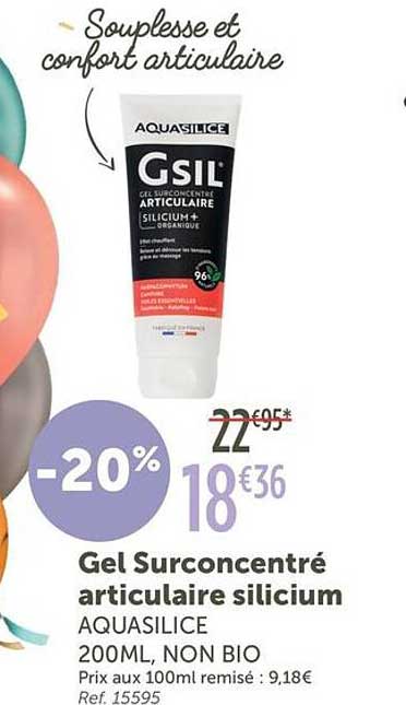 Gel Surconcentré articulaire silicium