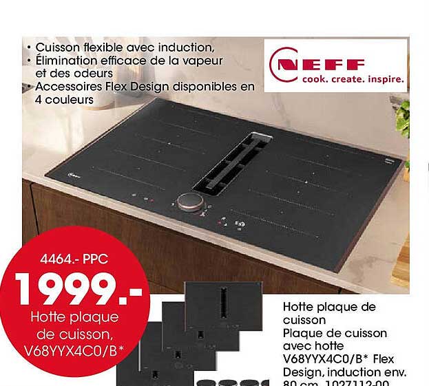 Hotte plaque de cuisson, V68YYX4C0/B*