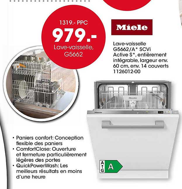 Lave-vaisselle G5662, Miele