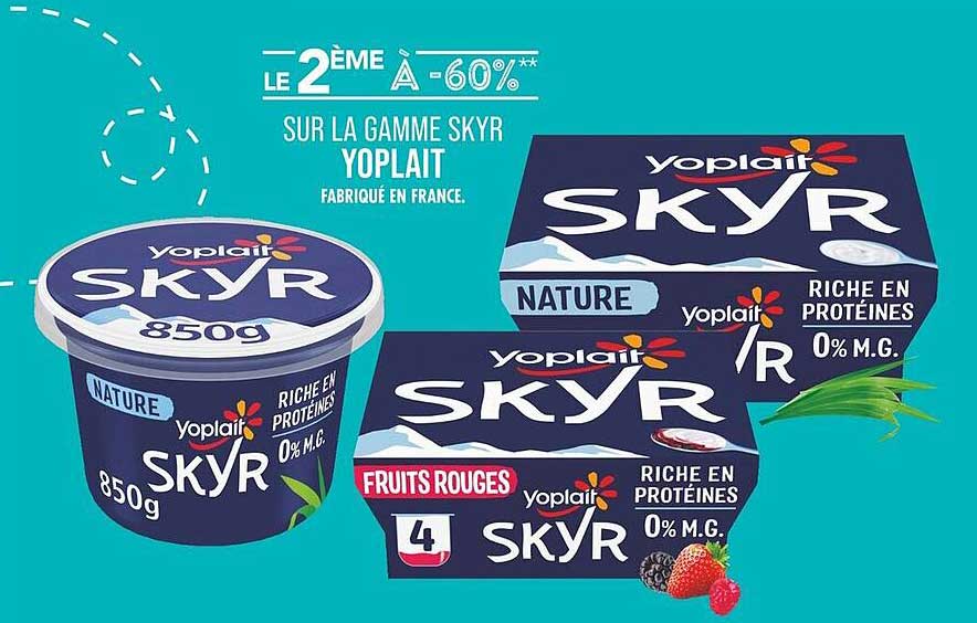 LE 2 ÈME À -60%** SUR LA GAMME SKYR YOPLAIT
