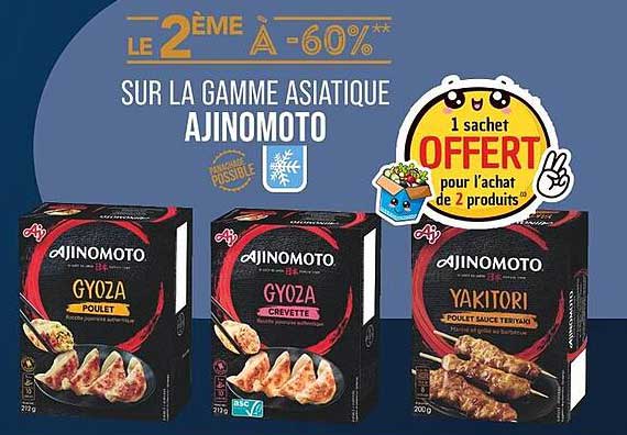 LE 2ÈME À -60% SUR LA GAMME ASIATIQUE AJINOMOTO