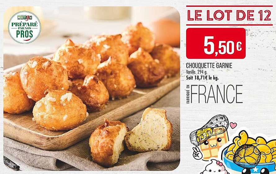 LE LOT DE 12 CHOUQUETTES GARNIES