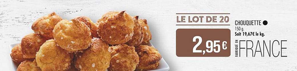 LE LOT DE 20 CHOUQUETTES 150 g