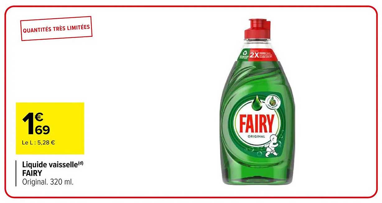 Liquide vaisselle(d) FAIRY Original. 320 ml.