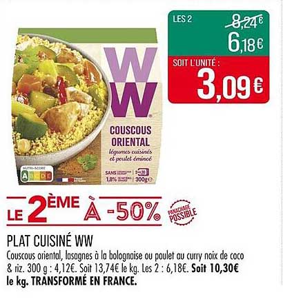 PLAT CUISINE WW