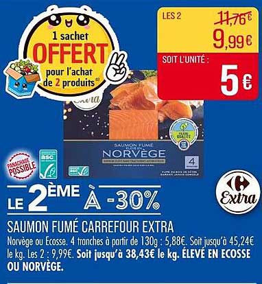 SAUMON FUMÉ CARREFOUR EXTRA