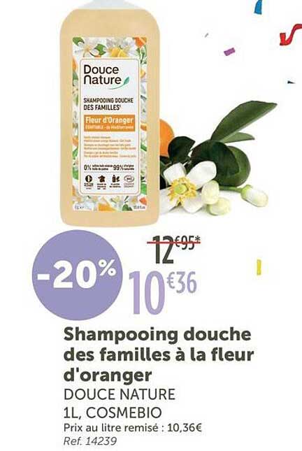 Shampooing douche des familles à la fleur d'oranger