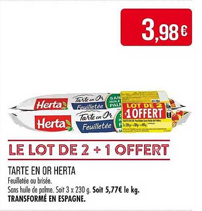 TARTE EN OR HERTA