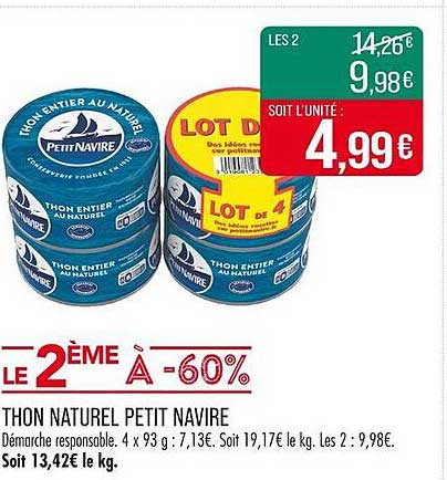 THON NATUREL PETIT NAVIRE