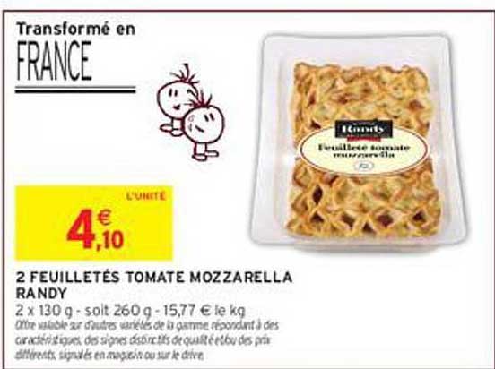 2 FEUILLETÉS TOMATE MOZZARELLA RANDY