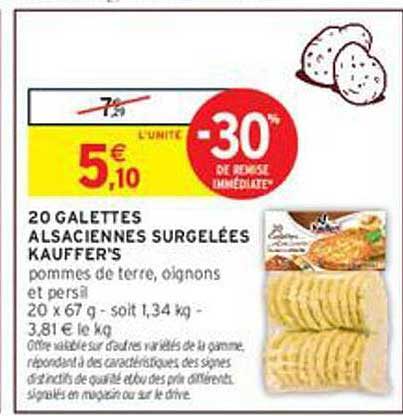 20 GALETTES ALSACIENNES SURGELÉES KAUFFER'S