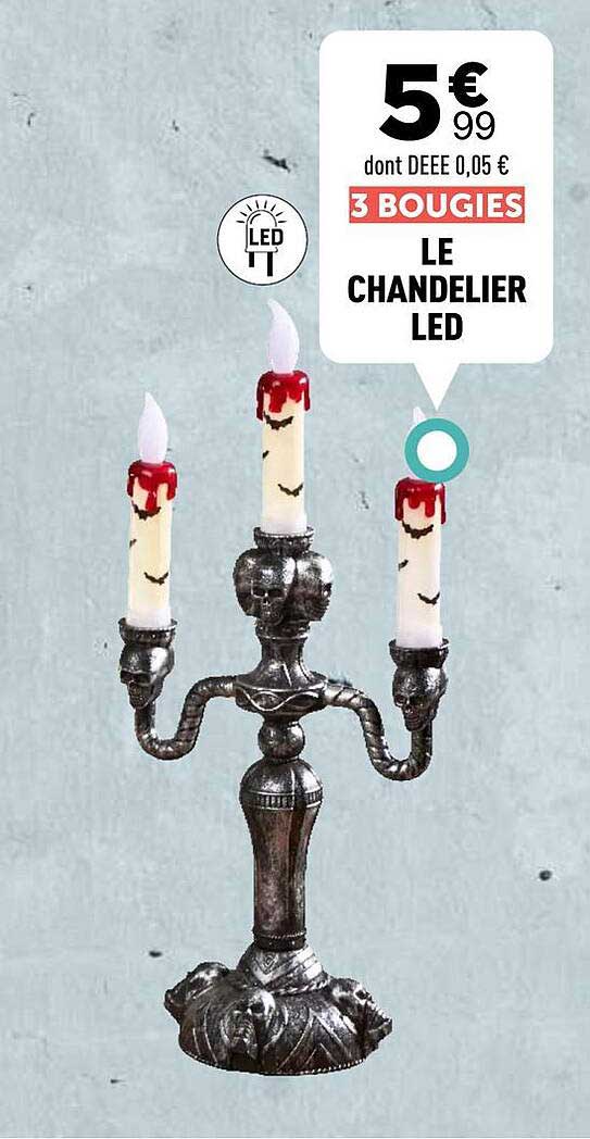 3 BOUGIES LE CHANDELIER LED