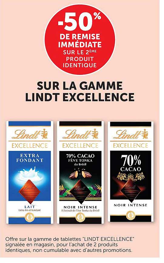 -50% DE REMISE IMMÉDIATE SUR LE 2ÈME PRODUIT IDENTIQUE