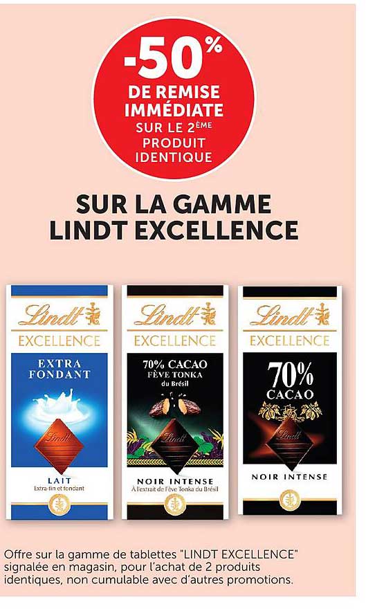 -50% DE REMISE IMMÉDIATE SUR LE 2ÈME PRODUIT IDENTIQUE