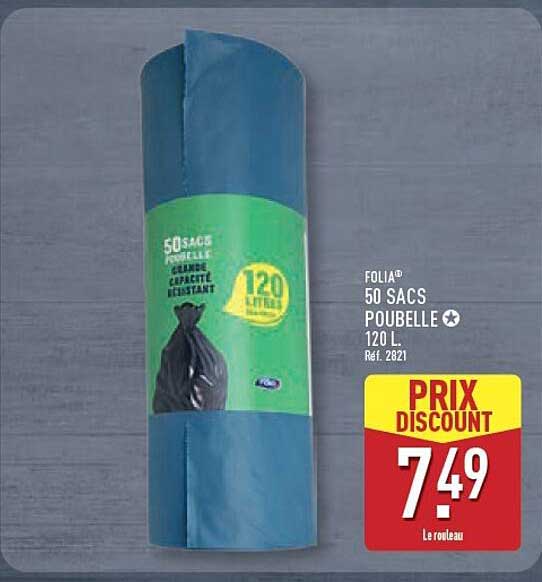 50 SACS POUBELLE 120 L. Réf. 2821