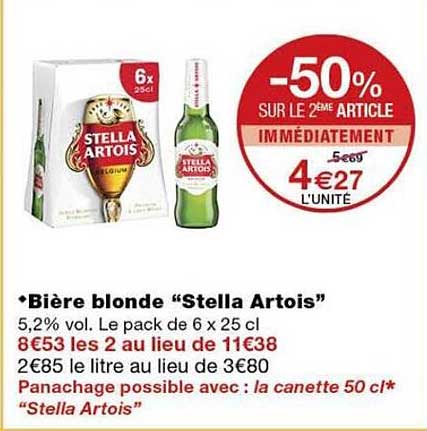 -50% SUR LE 2ÈME ARTICLE IMMÉDIATEMENT