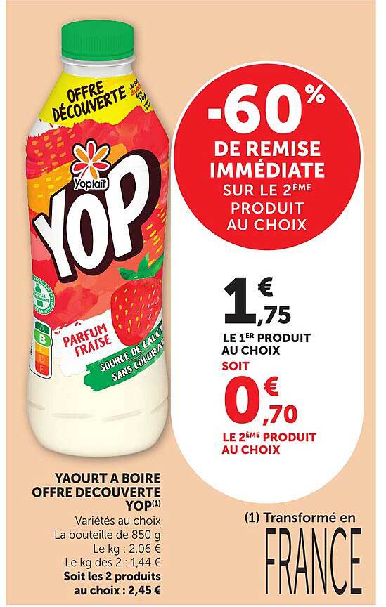 -60% DE REMISE IMMÉDIATE SUR LE 2ÈME PRODUIT AU CHOIX