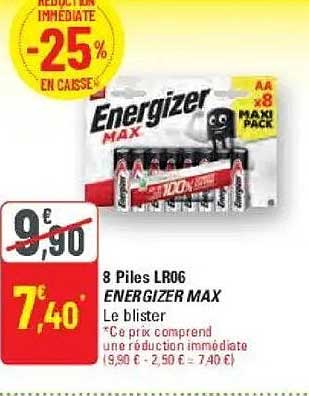 8 Piles LR06 ENERGIZER MAX