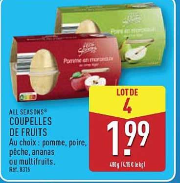 ALL SEASONS COUPELLES DE FRUITS