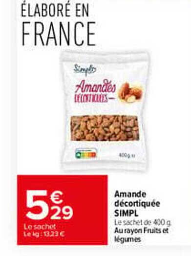 Amande décortiquée SIMPL