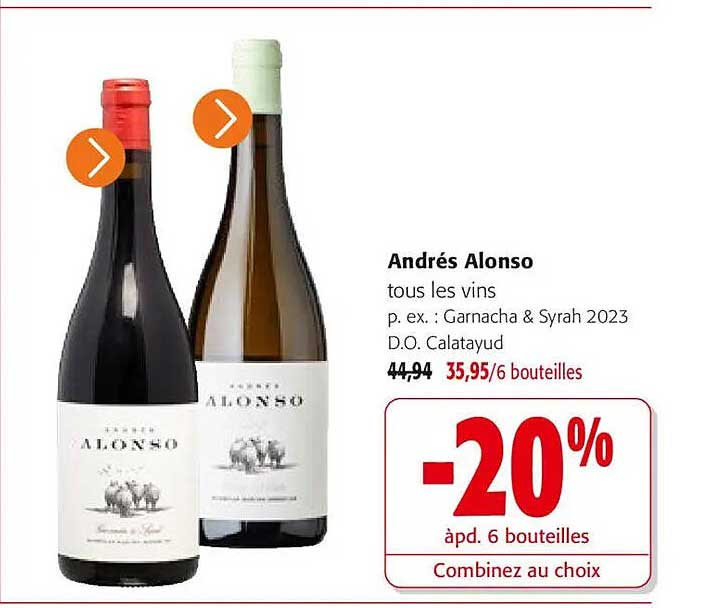 Andrés Alonso tous les vins p. ex. : Garnacha & Syrah 2023 D.O. Calatayud