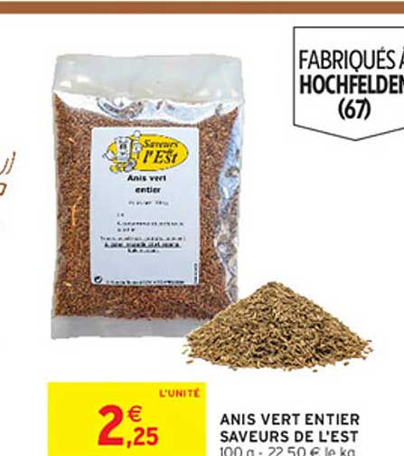 ANIS VERT ENTIER SAVEURS DE L'EST