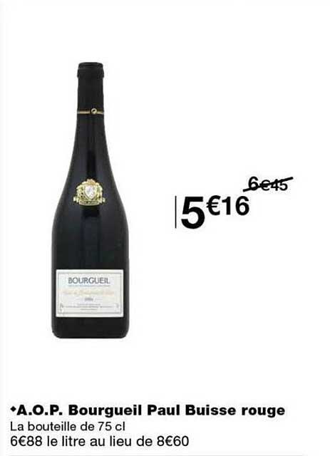 *A.O.P. Bourgueil Paul Buisse rouge
