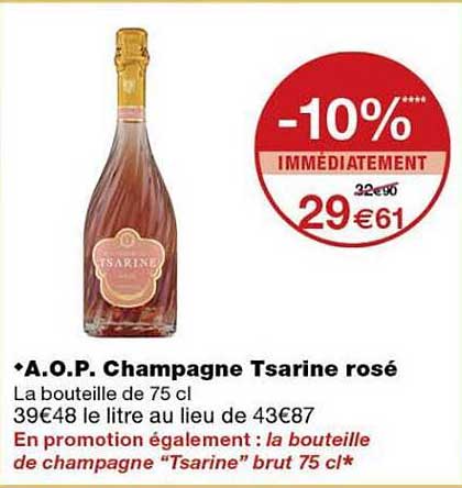 A.O.P. Champagne Tsarine rosé