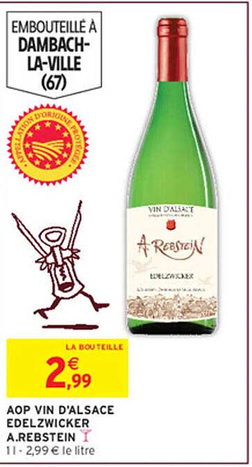 AOP VIN D'ALSACE EDELZWICKER A.REBSTEIN