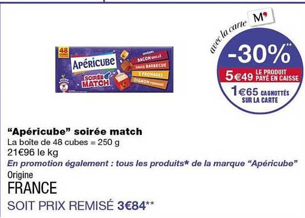 “Apéricube” soirée match