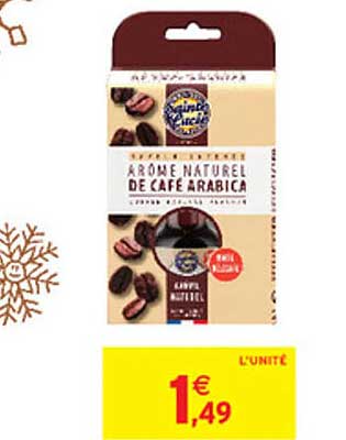 ARÔME NATUREL DE CAFÉ ARABICA