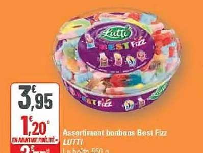 Assortiment bonbons Best Fizz LUTTI