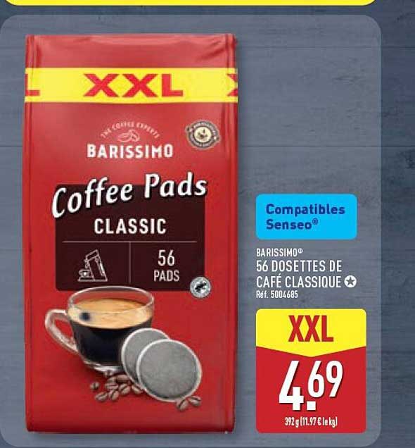 BARISSIMO® 56 DOSETTES DE CAFÉ CLASSIQUE