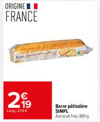 Barre pâtissière SIMPL