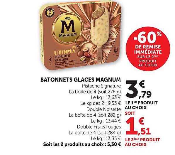 BATONNETS GLACES MAGNUM Pistache Signature