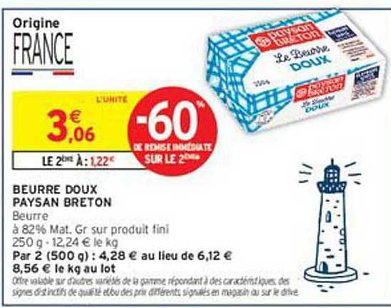 BEURRE DOUX PAYSAN BRETON