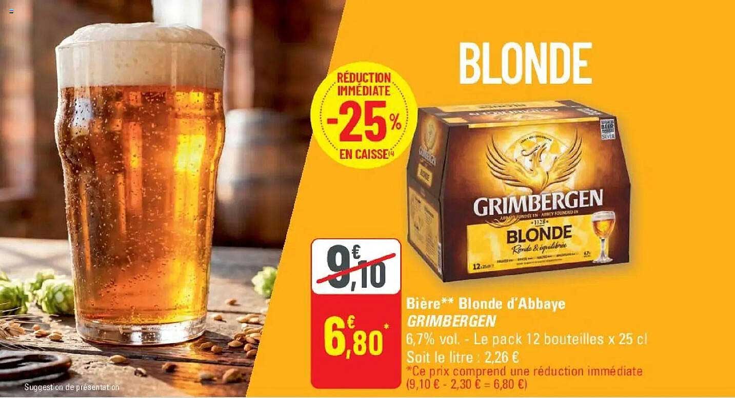 Bière** Blonde d'Abbaye GRIMBERGEN