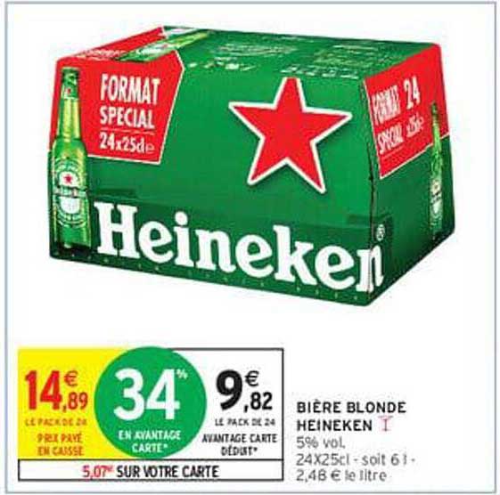 BIÈRE BLONDE HEINEKEN