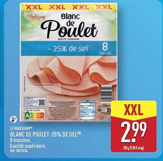 BLANC DE POULET -25% DE SEL