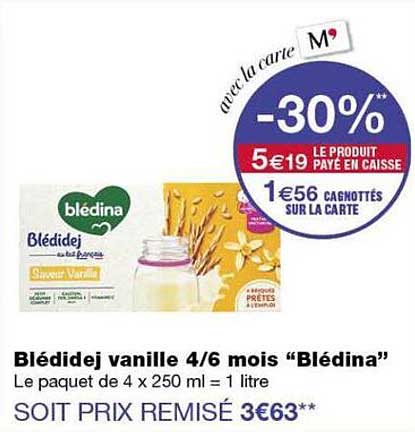 Blédidej vanille 4/6 mois “Blédina”