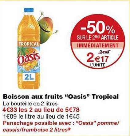 Boisson aux fruits “Oasis” Tropical