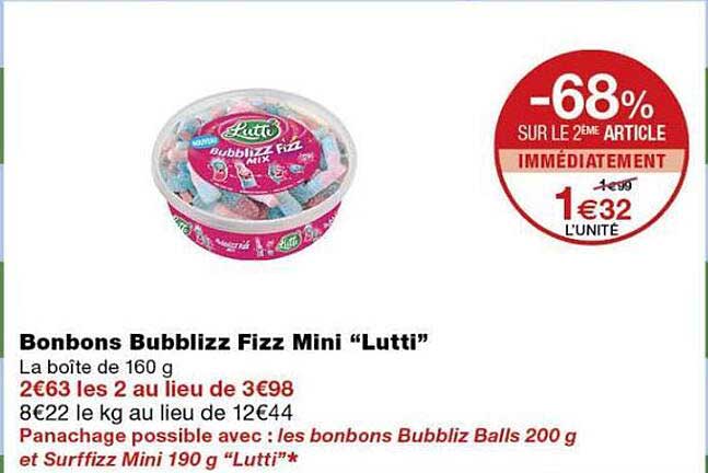 Bonbons Bubblizz Fizz Mini “Lutti”