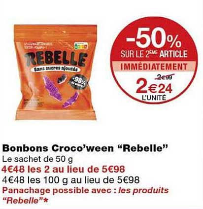 Bonbons Croco’ween “Rebelle”