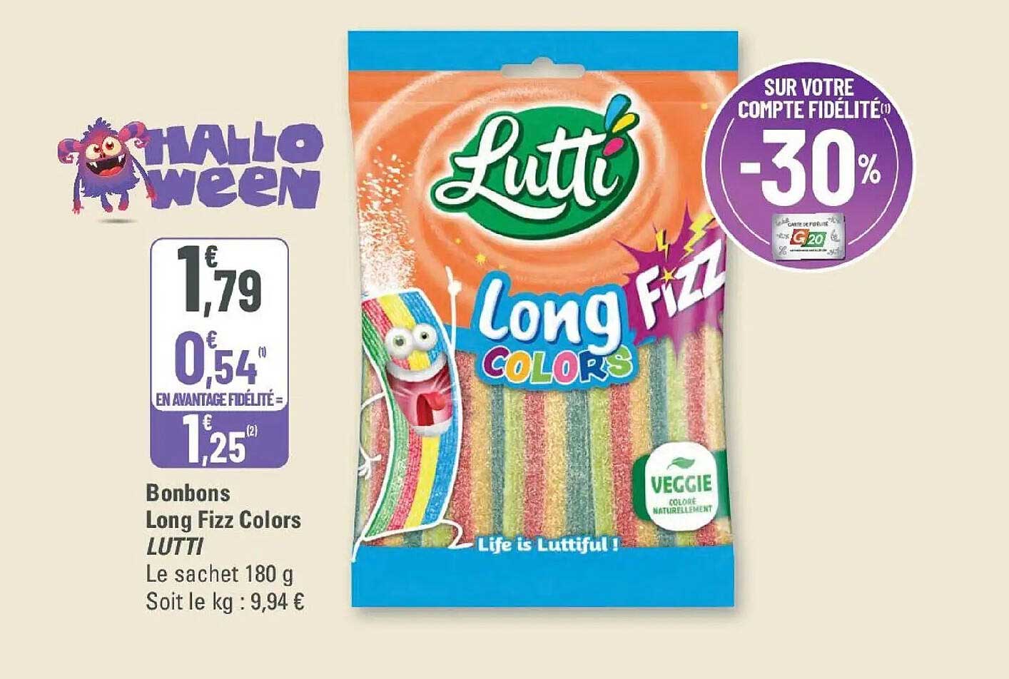 Bonbons Long Fizz Colors LUTTI