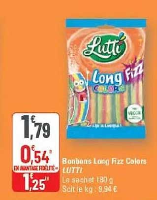 Bonbons Long Fizz Colors LUTTI