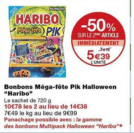 Bonbons Méga-fête Pik Halloween “Haribo”