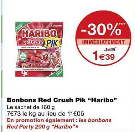 Bonbons Red Crush Pik "Haribo"