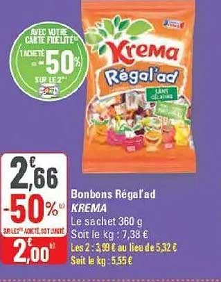 Bonbons Régal’ad KREMA