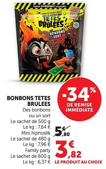 BONBONS TETES BRULEES